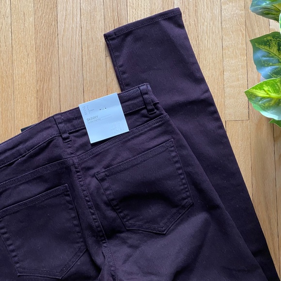 NWT H&M Super Stretch Skinny Jeans Deep Purple Plum Size 6 - Picture 7 of 11